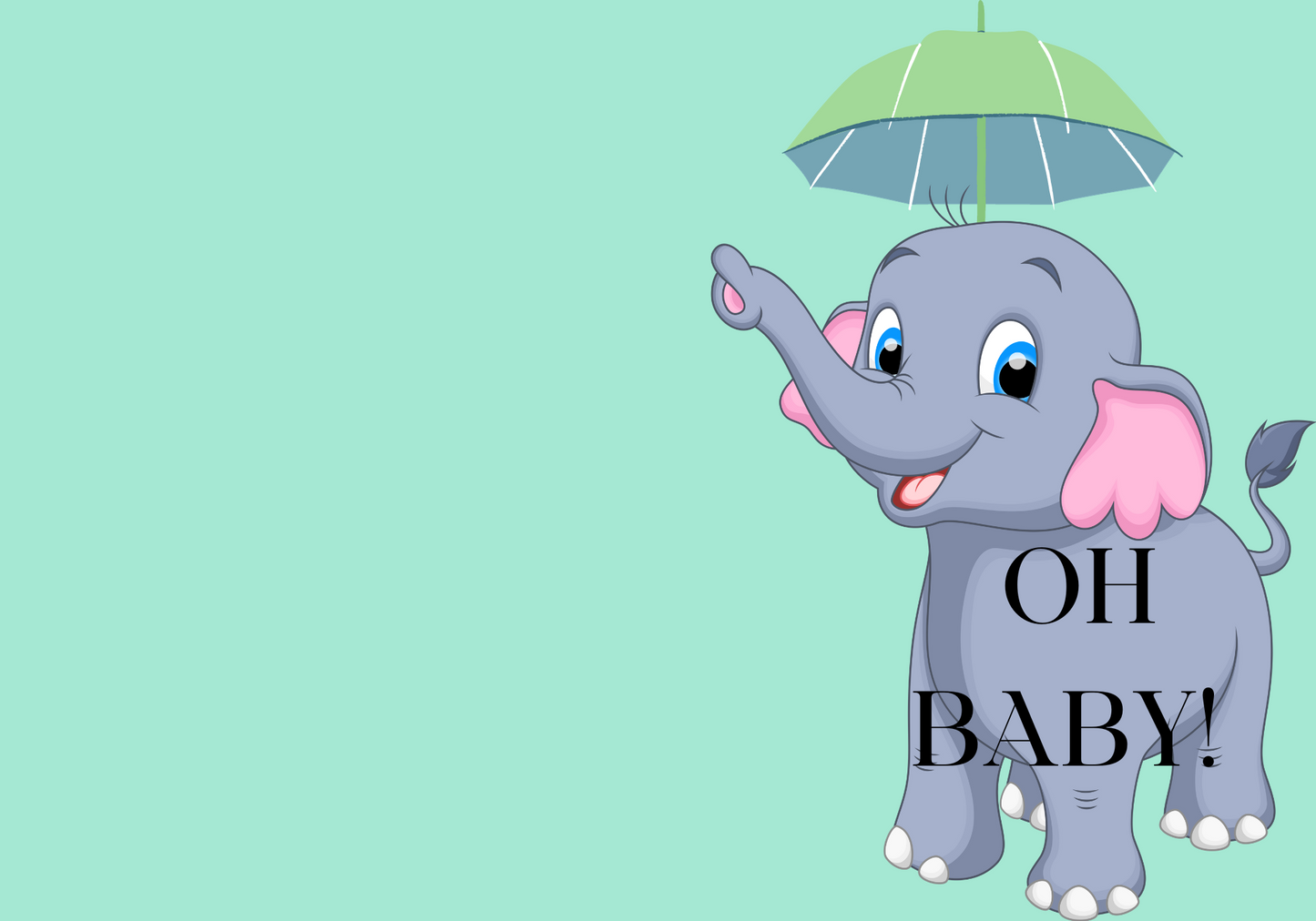 Oh Baby Card-Elephant