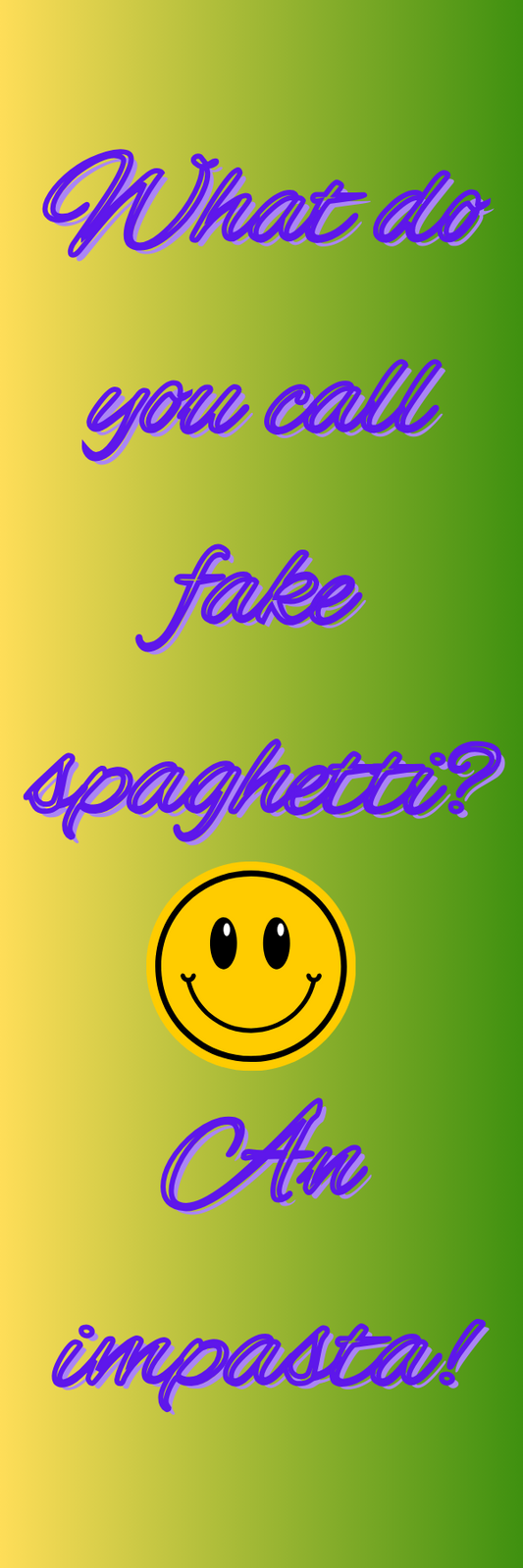 Spaghetti Jokes Book Marker