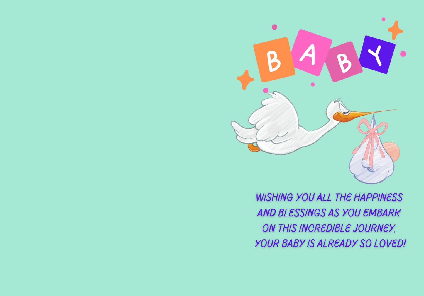 Oh Baby Card- Stork#2