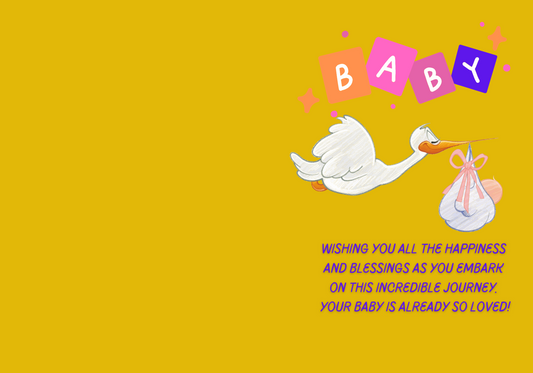 Oh Baby Card-Stork