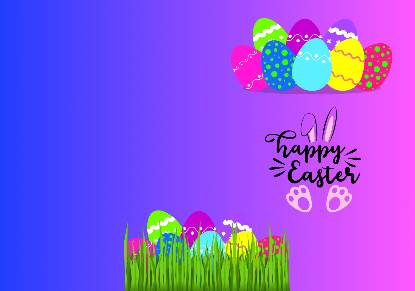 Easter Card-Egg & Bunny Feet