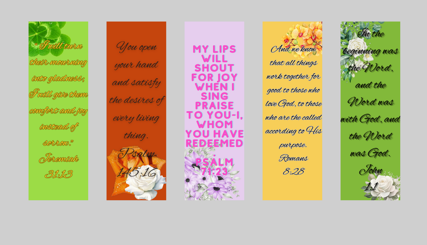 Biblical Blessings: 25 Divine Scripture Bookmarks