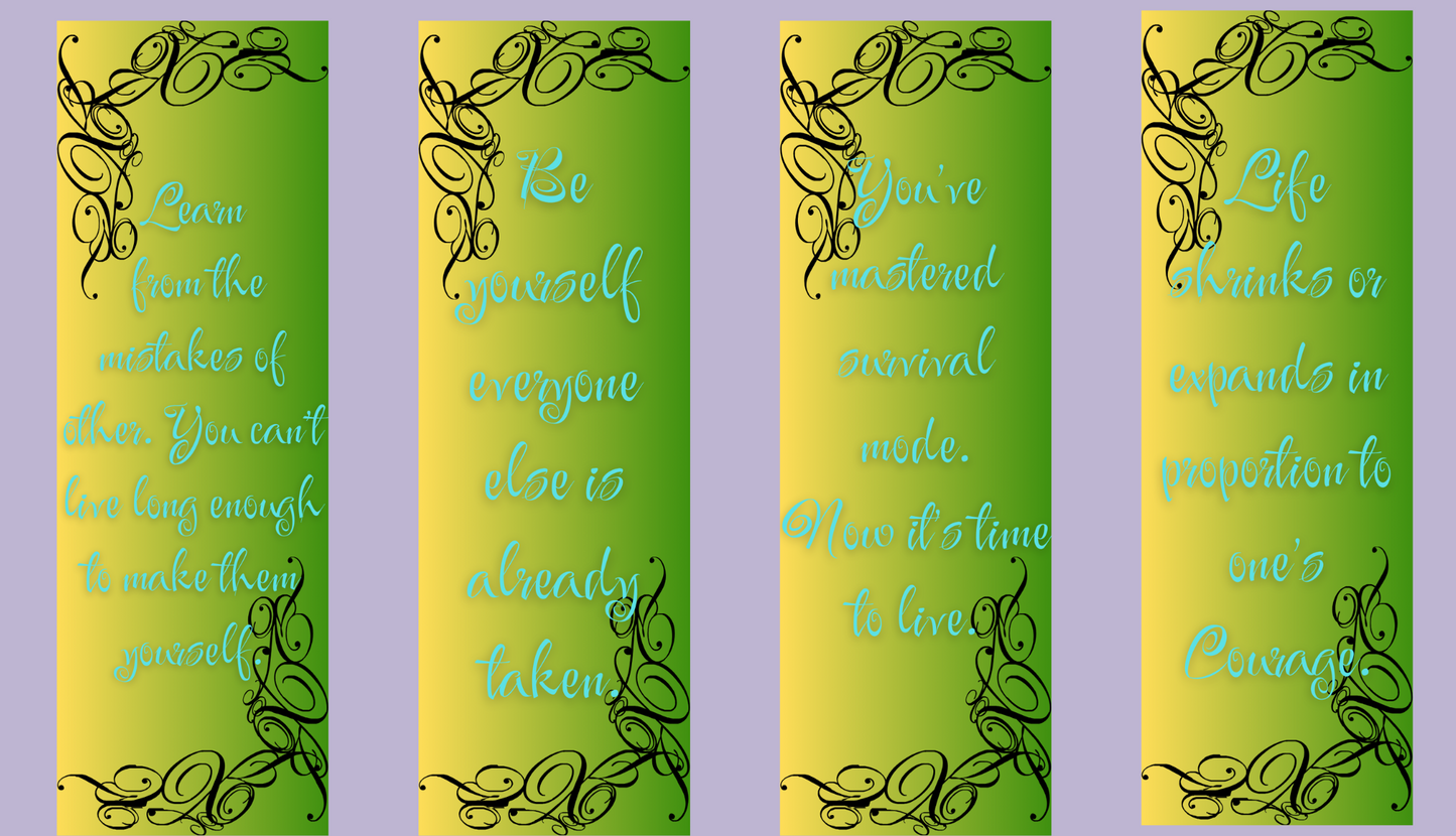 Wisdom Whispers: A Set of 10 Digital Bookmarks with Life Quotes