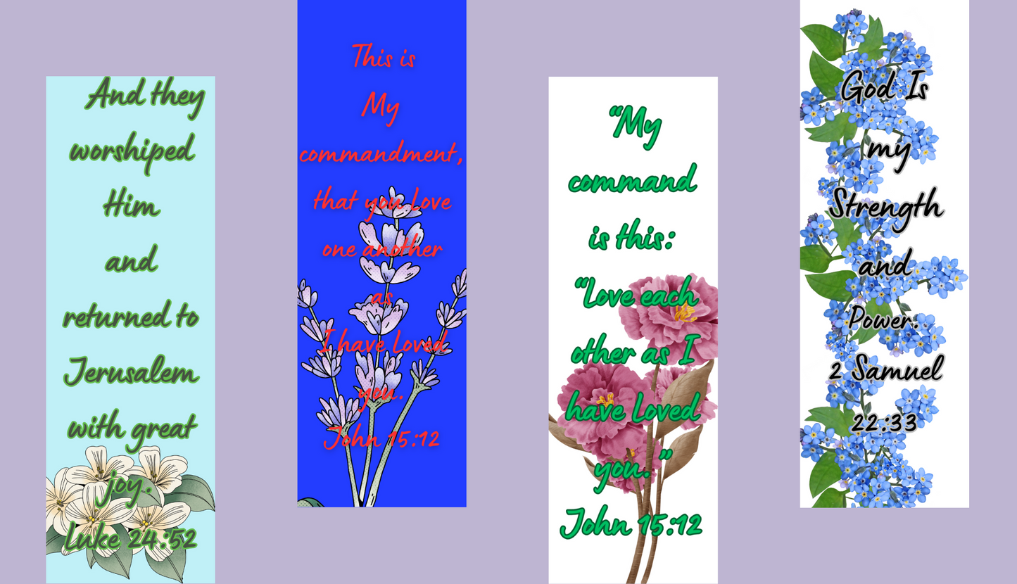 Sacred Verses: 12-Piece Digital Bible Bookmark Collection 1