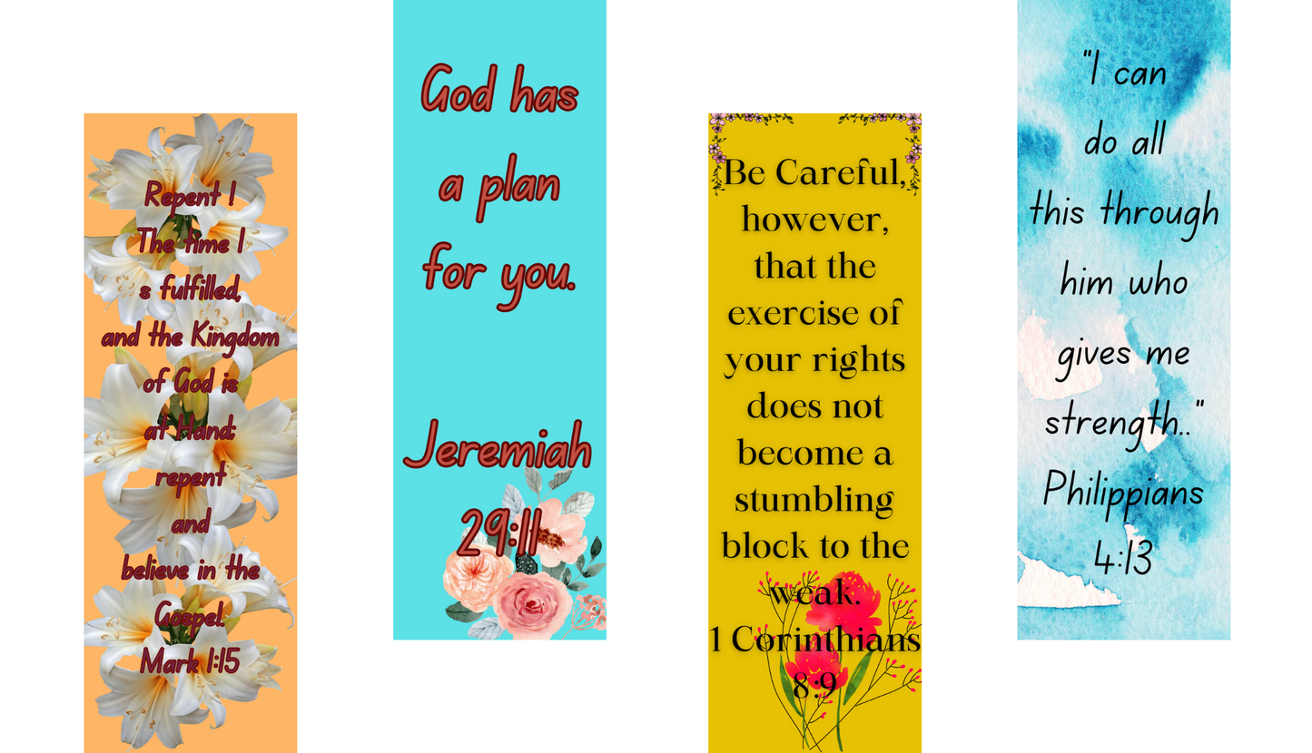 Sacred Verses: 12-Piece Digital Bible Bookmark Collection 2