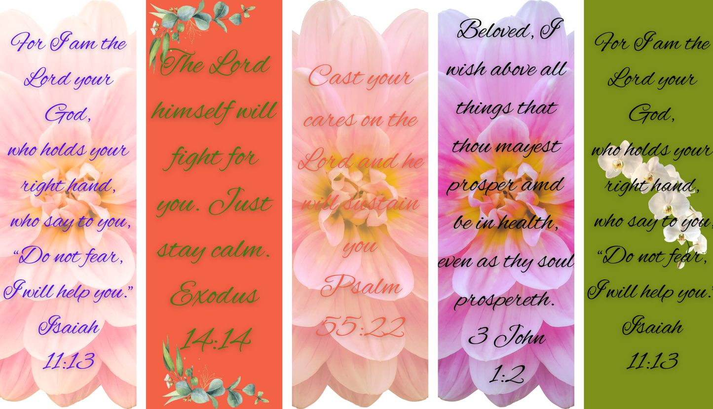 Sacred Scriptures: 15-Piece Digital Bible Verse Bookmark Set