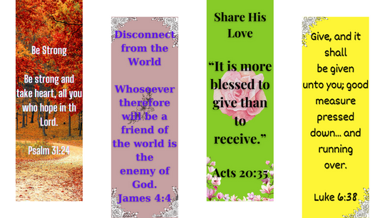 Sacred Verses: 12-Piece Digital Bible Bookmark Collection 4