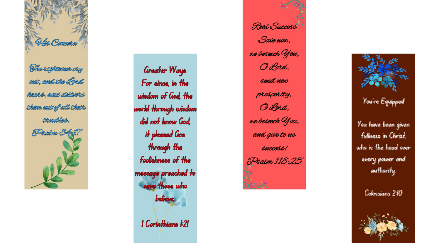 Sacred Verses: 12-Piece Digital Bible Bookmark Collection 6