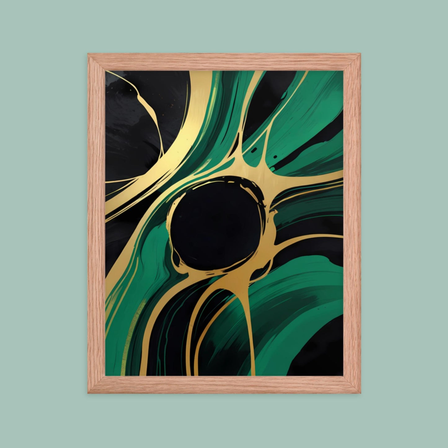 Golden Vibrations Framed poster