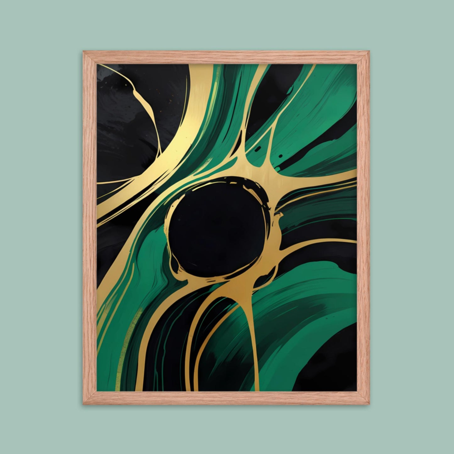 Golden Vibrations Framed poster