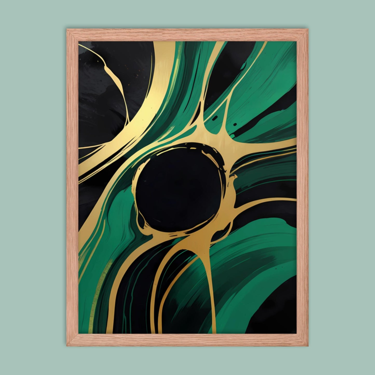 Golden Vibrations Framed poster